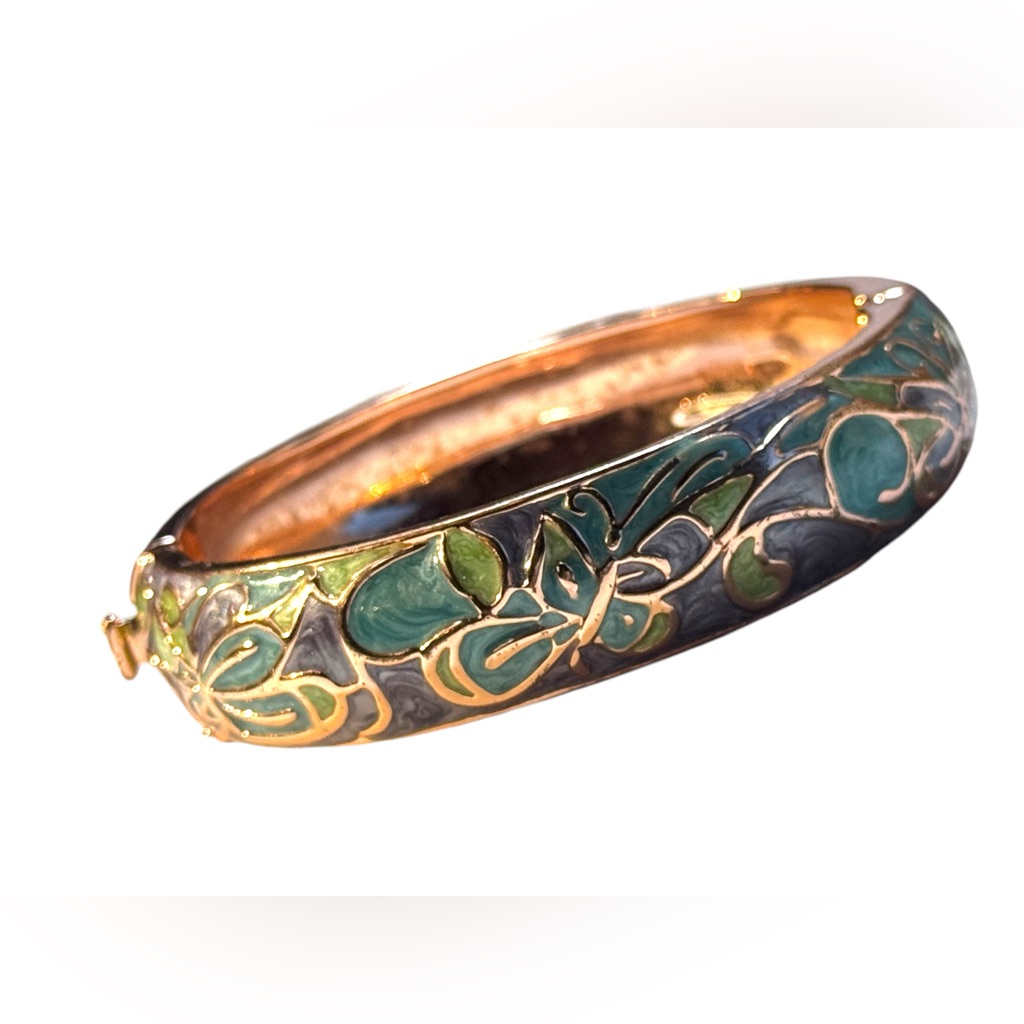 Thomas Kinkade Pools Of Serenity Copper Wellness Bracelet 18k Rose Gold Plated